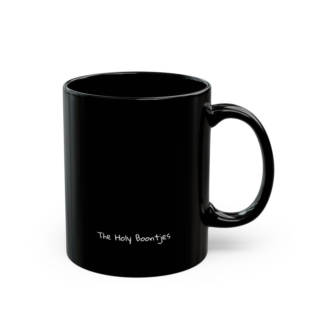 Mascot Cat The Holy Boontjes Black Mug